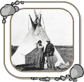 Chipewyan people in front of tipi, Northern Alberta
