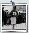 Alex Decoteau Nearing The Finish Line During A Christmas Day Race, ca. 1915