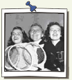 L-R: Nancy Collinge; Bessie McAvoy, Nellie McClung, tennis players, Edmonton.