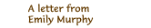 Letter from Emily Murphy
