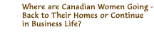 Where are Canadian Women Going